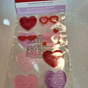 Valentine's Day Heart Gel Clings